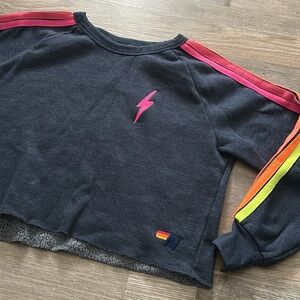 Aviator nation cropped crewneck